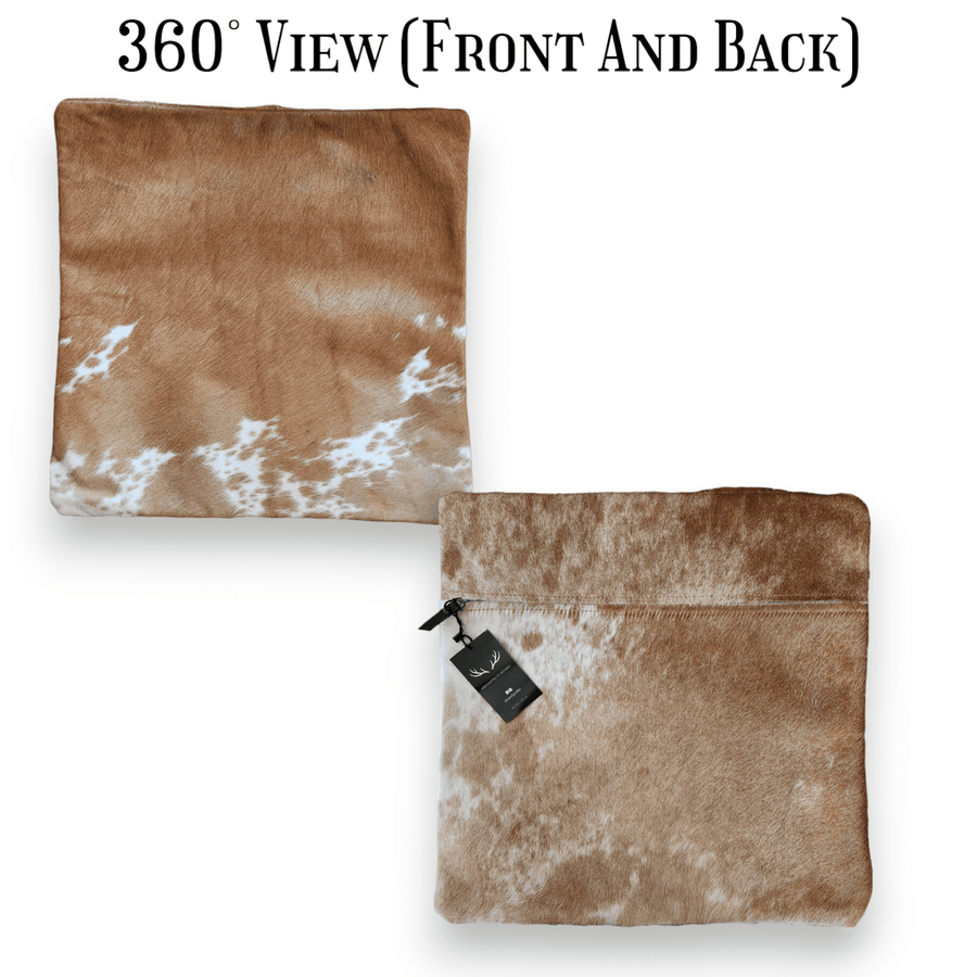 Sample Sale Highlands Genuine Cowhide Caramel Pillow Cover - Ranch Junkie Mercantile LLC