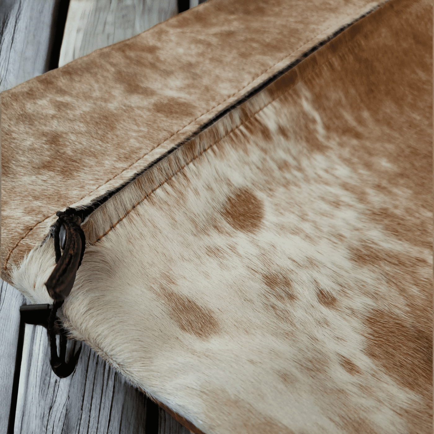 Sample Sale Highlands Genuine Cowhide Caramel Pillow Cover - Ranch Junkie Mercantile LLC