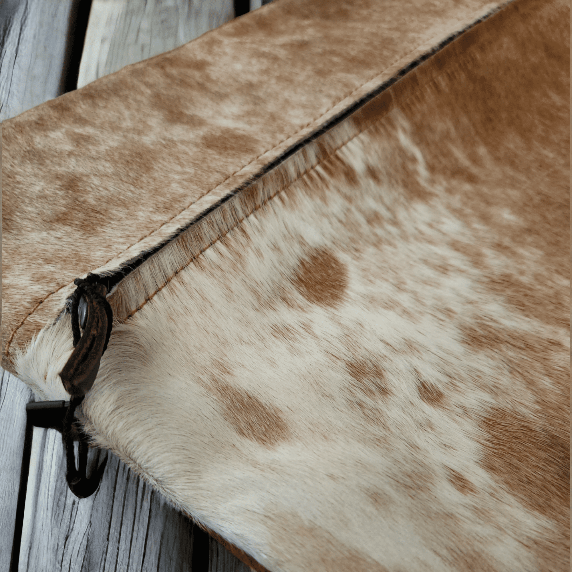 Sample Sale Highlands Genuine Cowhide Caramel Pillow Cover - Ranch Junkie Mercantile LLC