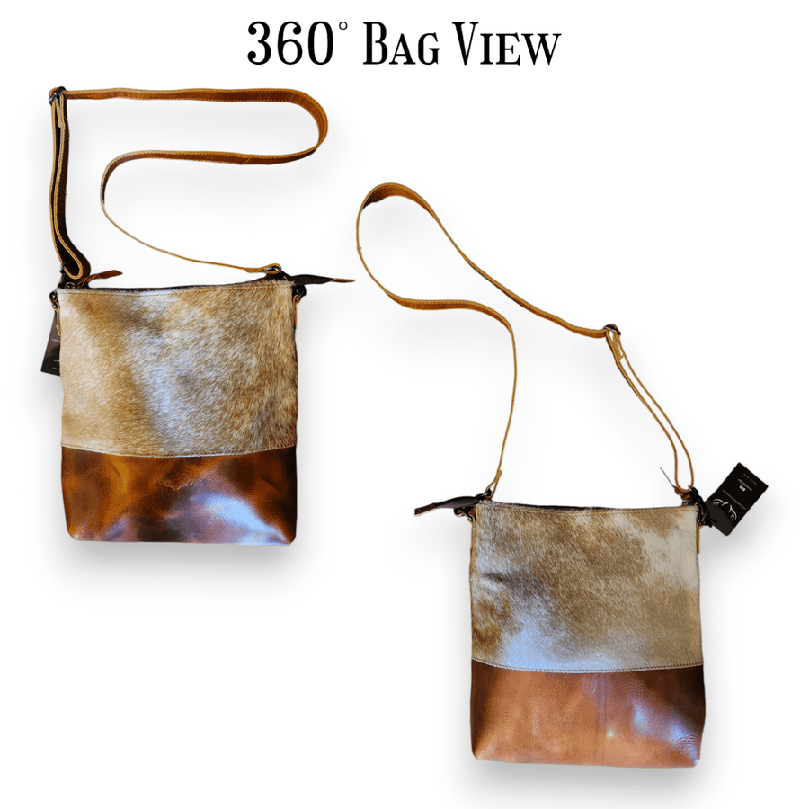 Sample Sale Highlands Genuine Cowhide Large Saddle Crossbody Bag Crossbody Purse #5 - Ranch Junkie Mercantile LLC