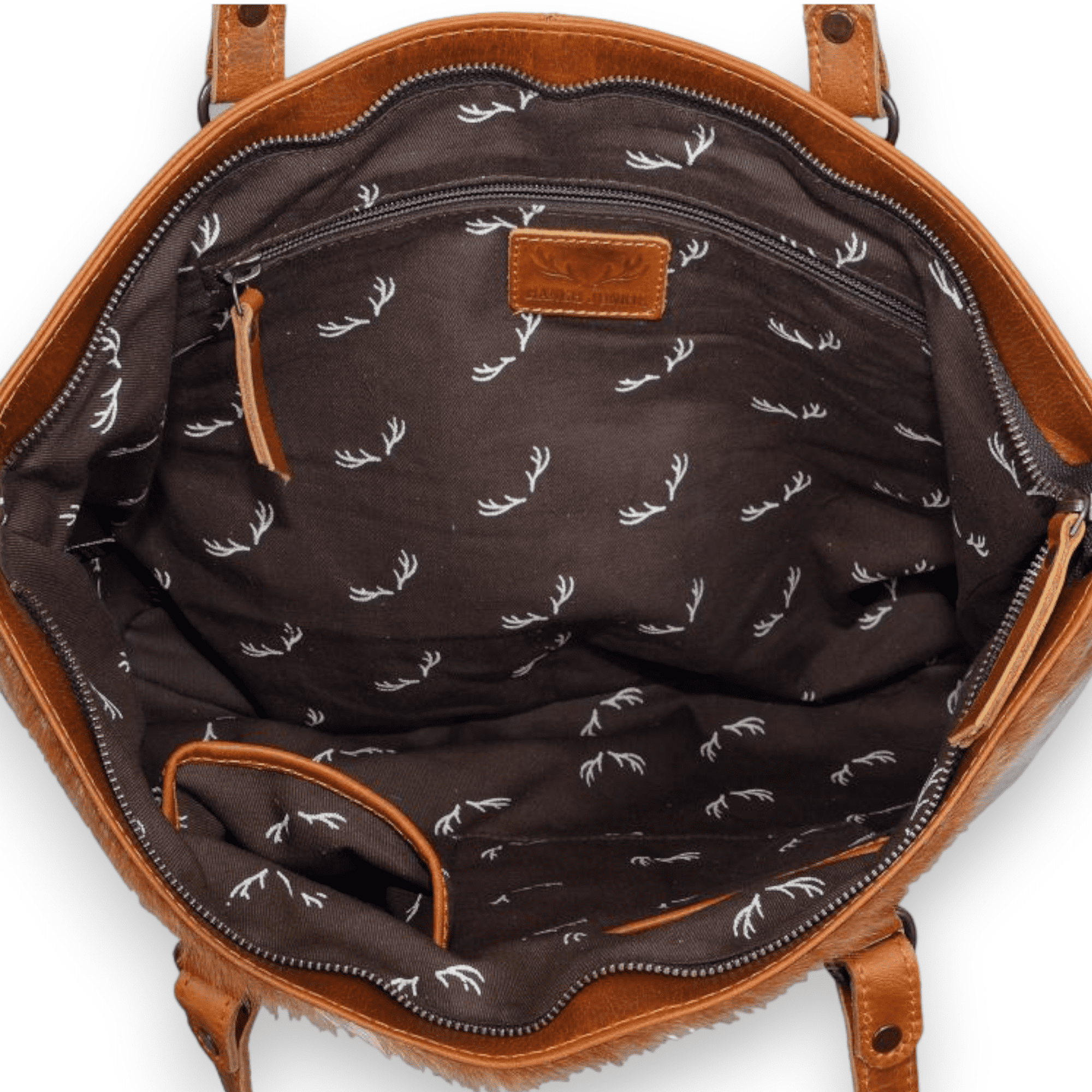 Genuine Cowhide Large Tote Highlands Black Cowhide Tote - Ranch Junkie Mercantile LLC 