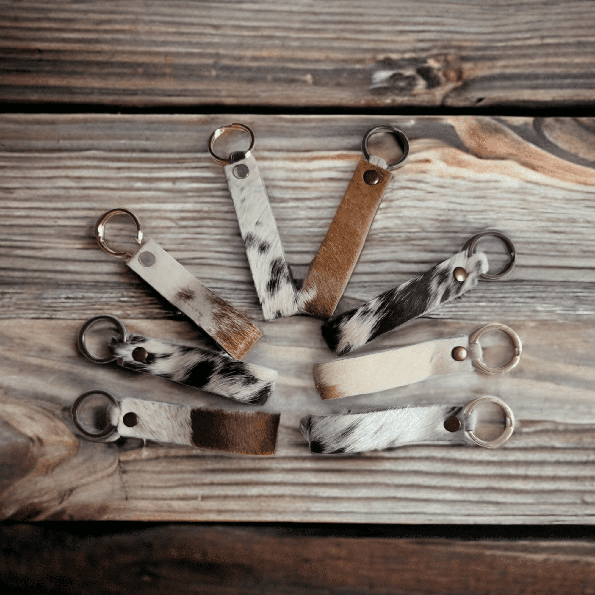 Cowhide Leather Key Chain · Ranch Junkie LLC