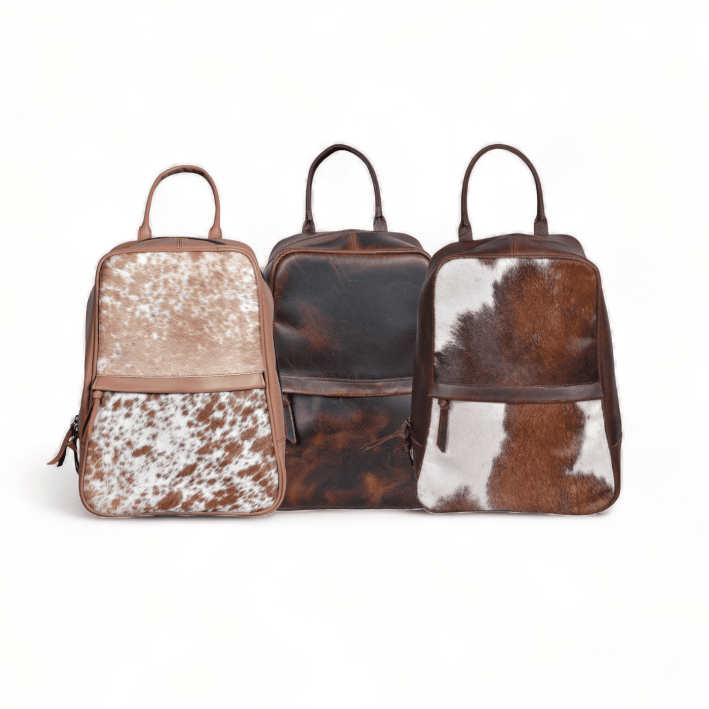 Leather cowhide backpack hotsell