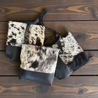 Genuine Cowhide Large Crossbody Bag Black Crossbody Highlands Purse - Ranch Junkie Mercantile LLC 
