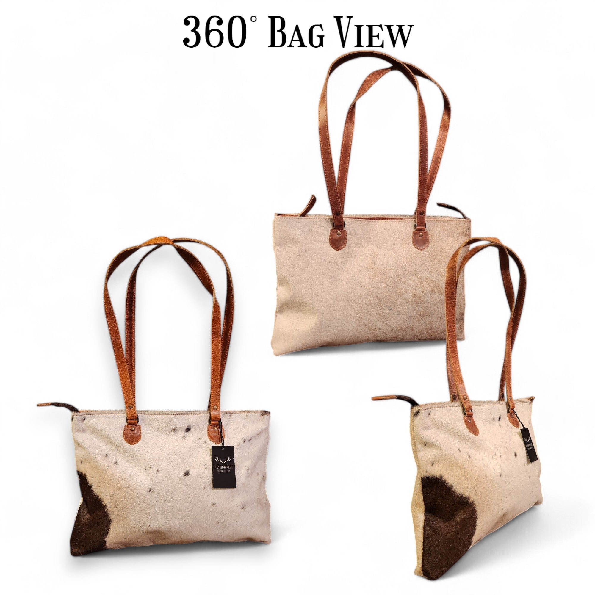Sample Sale Highlands Genuine Cowhide Large Tote #1 - Ranch Junkie Mercantile LLC 