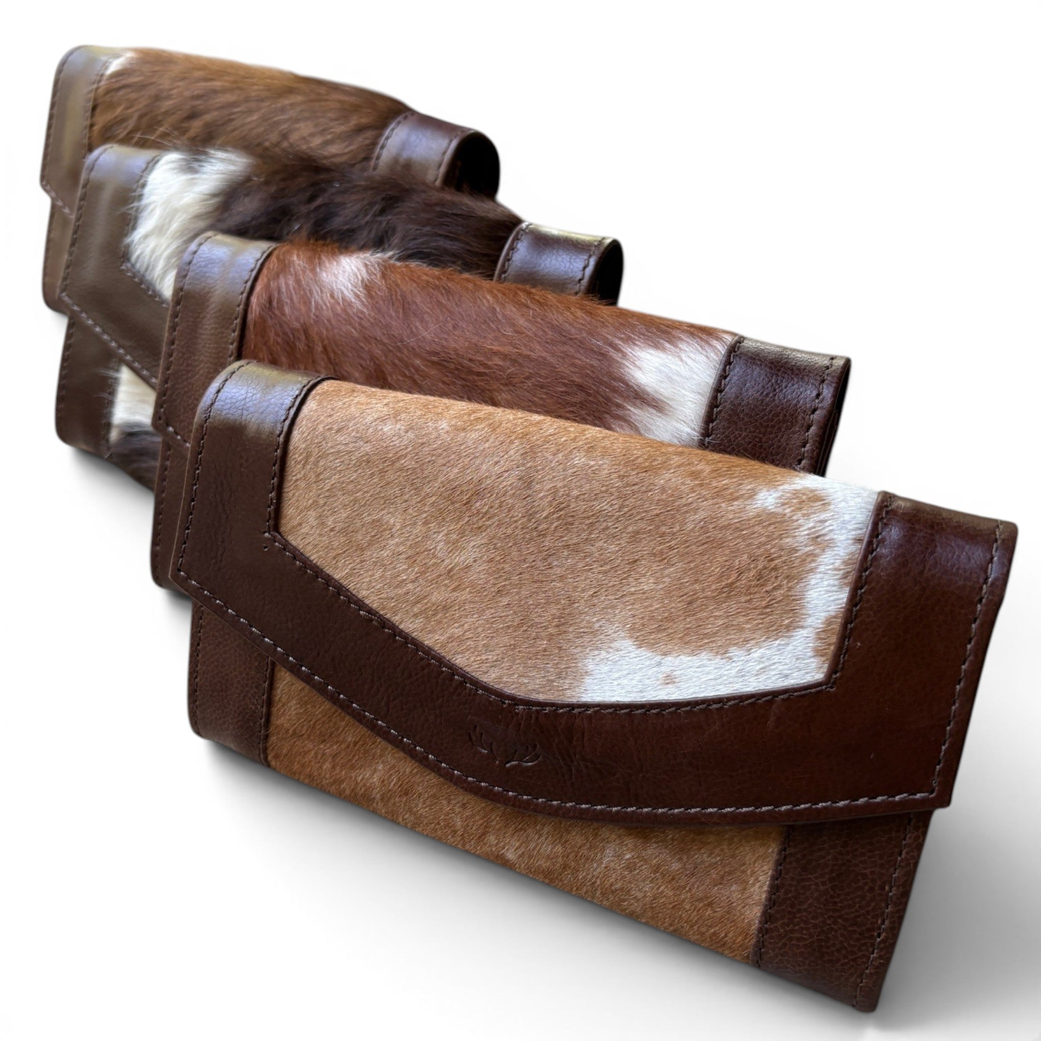 Genuine Cowhide Full Size Large Wallet-Cowhide Highlands Envelope Wallet - Ranch Junkie LLC 
