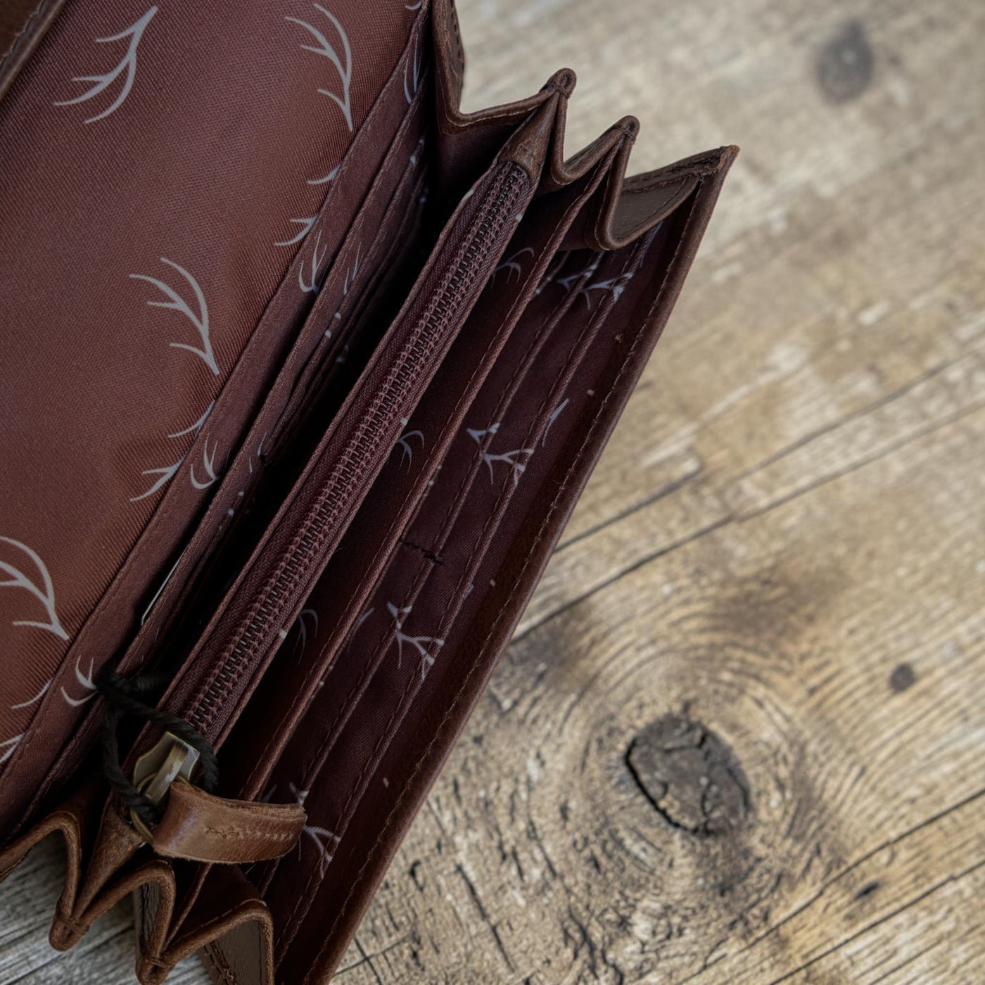 Genuine Cowhide Full Size Large Wallet-Cowhide Highlands Envelope Wallet - Ranch Junkie LLC 