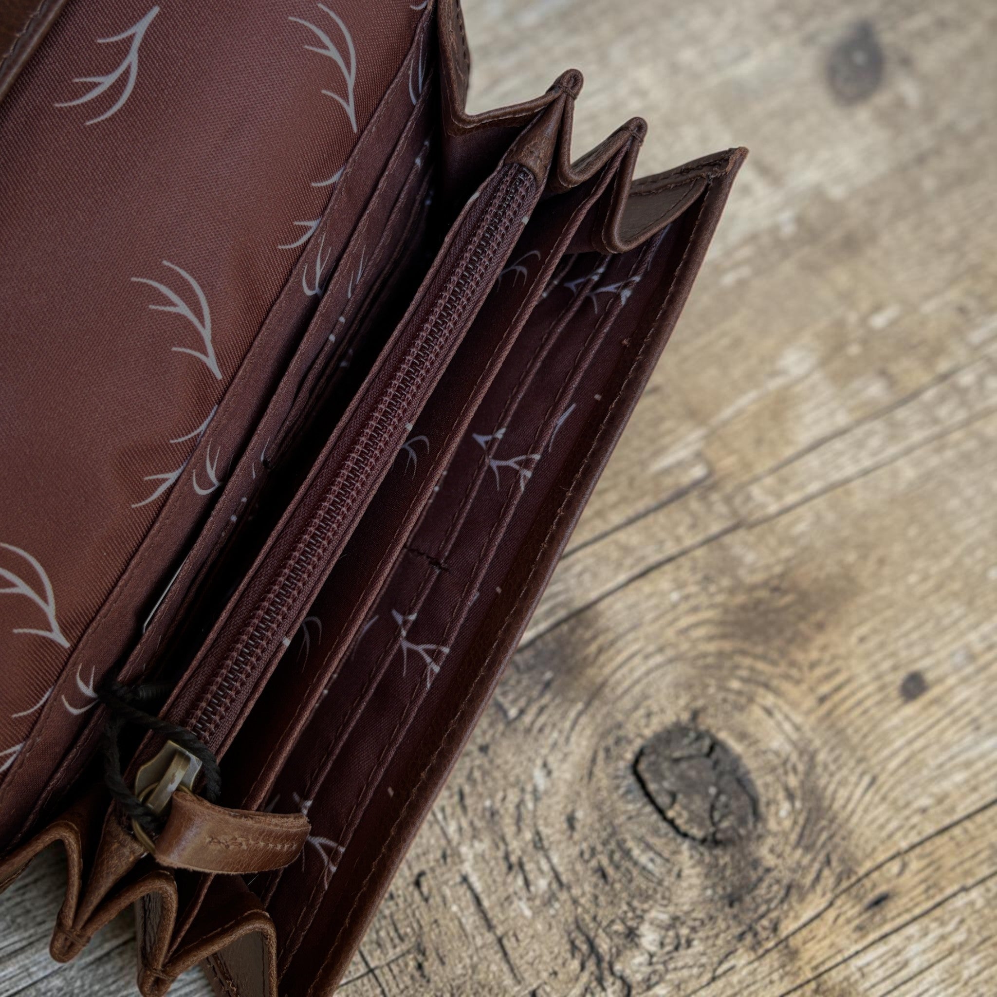 Genuine Cowhide Full Size Large Wallet-Cowhide Highlands Envelope Wallet - Ranch Junkie LLC 