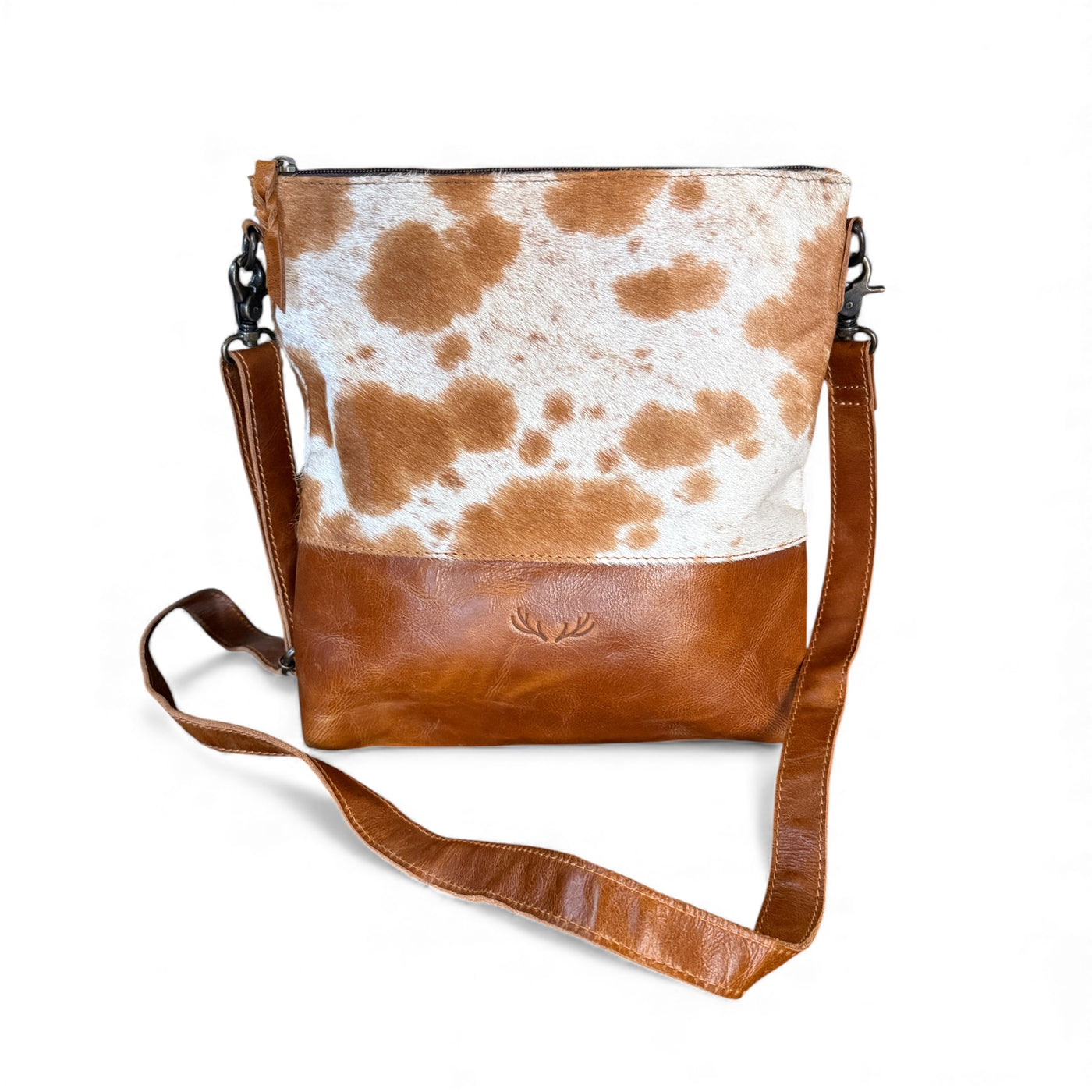 Bundle Deal- Highlands Saddle Cowhide Crossbody Bag + Wristlet - Ranch Junkie Mercantile LLC 