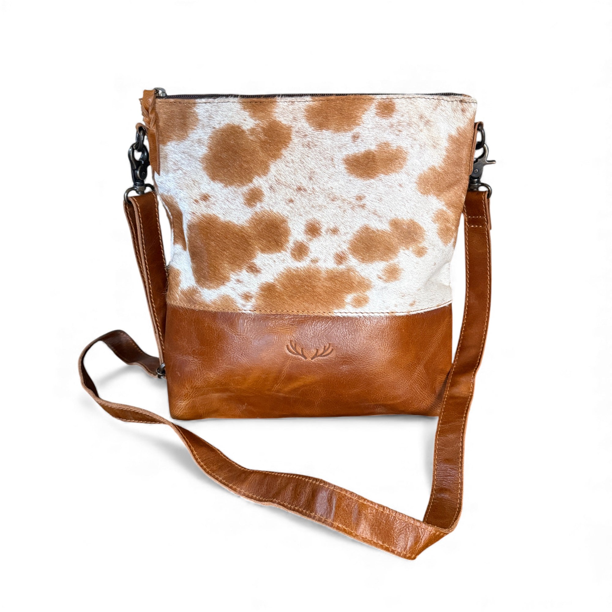 Bundle Deal- Highlands Saddle Cowhide Crossbody Bag + Wristlet - Ranch Junkie Mercantile LLC 