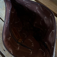 Bundle Deal- Highlands Saddle Cowhide Crossbody Bag + Wristlet - Ranch Junkie Mercantile LLC 