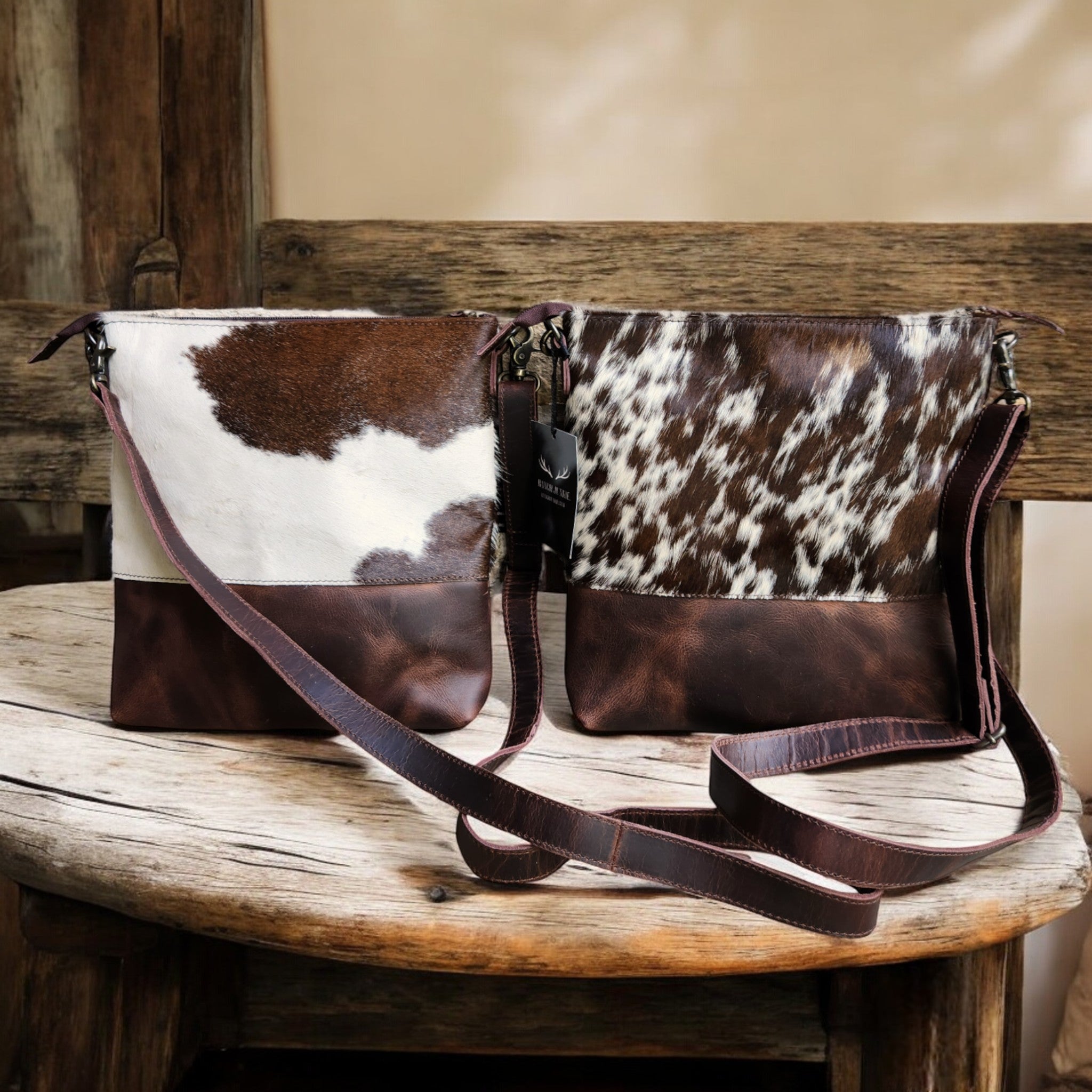 Vintage cowhide purse online