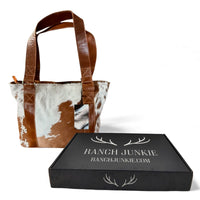 Genuine Cowhide Tote Handbag Highlands Brown Purse - Ranch Junkie Mercantile LLC 