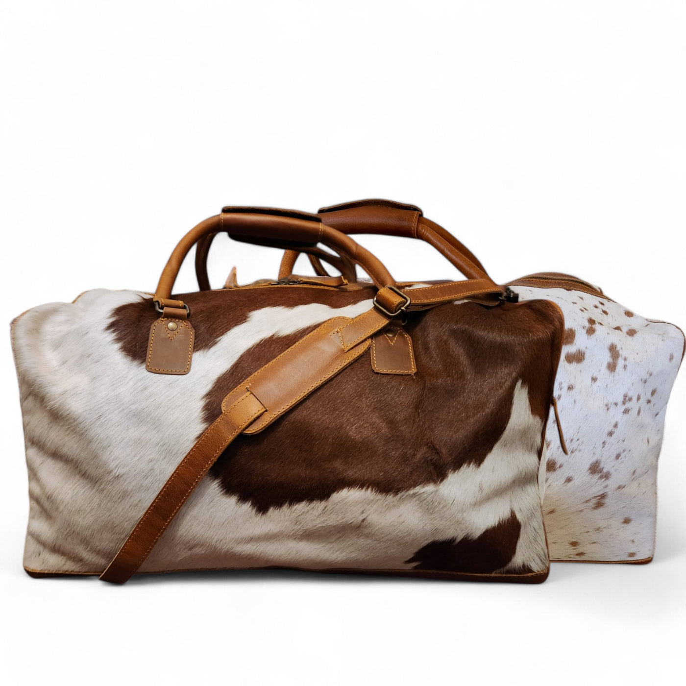 Genuine Cowhide Duffel Bag The Highlands Saddle Large Cowhide Duffel - Ranch Junkie Mercantile LLC 