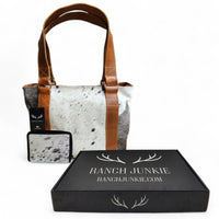 Bundle Deal Highlands Black Cowhide Tote Purse + Credit Card Wallet - Ranch Junkie Mercantile LLC 
