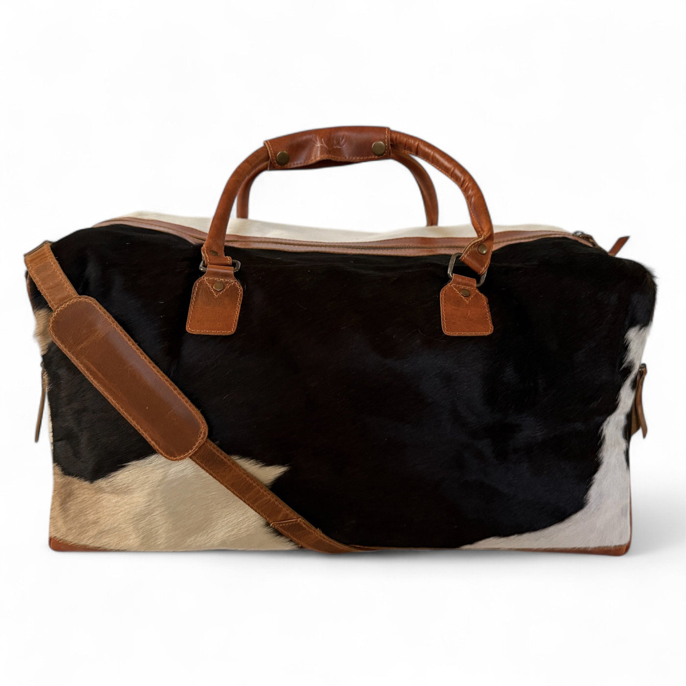 Sample Sale Highlands Large Genuine Cowhide Weekender Cowhide Duffel #4 - Ranch Junkie Mercantile LLC 