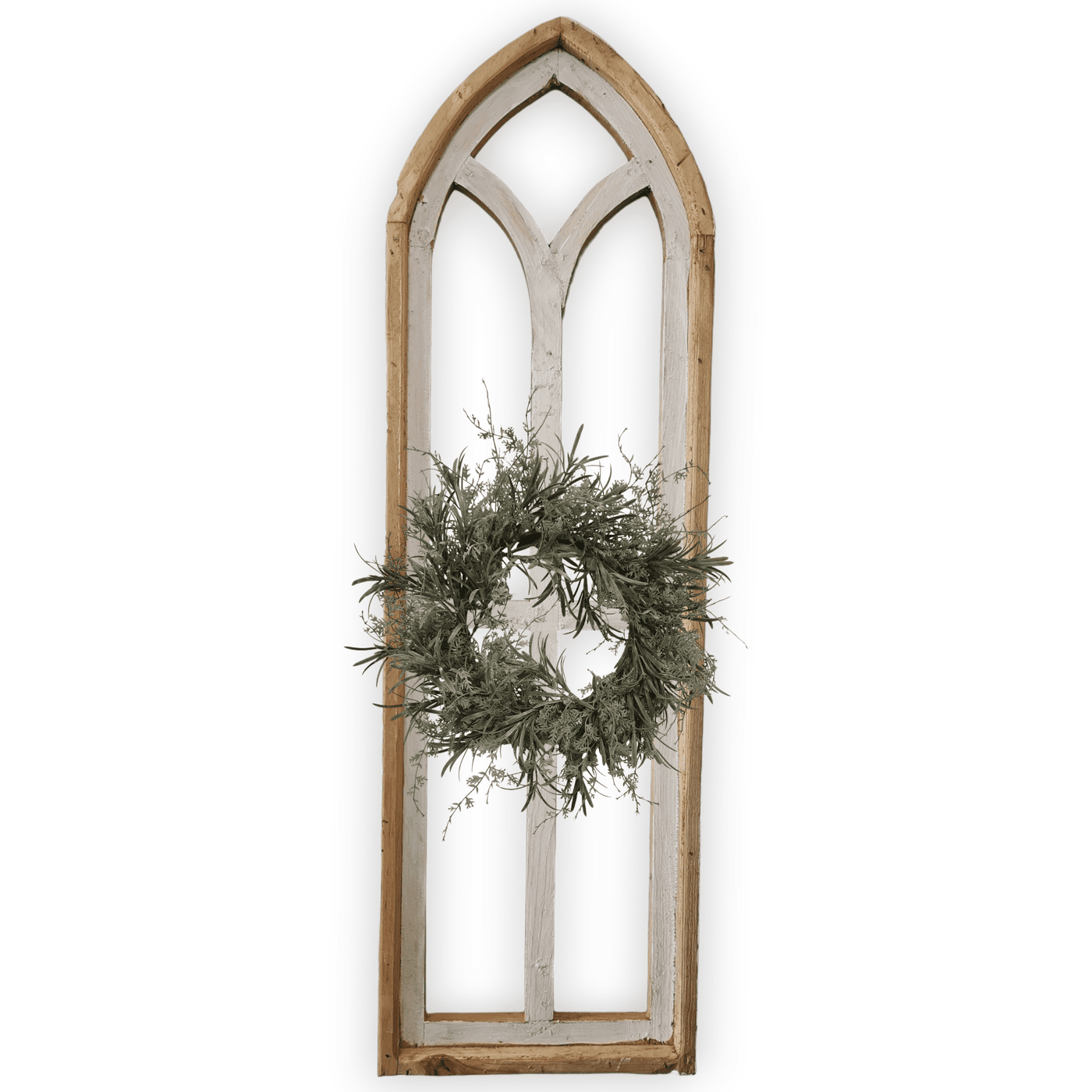 The Ivory Point Farmhouse Wooden Wall Window Arch Single -3 Sizes The Ivory Point Cathedral - Ranch Junkie Mercantile LLC