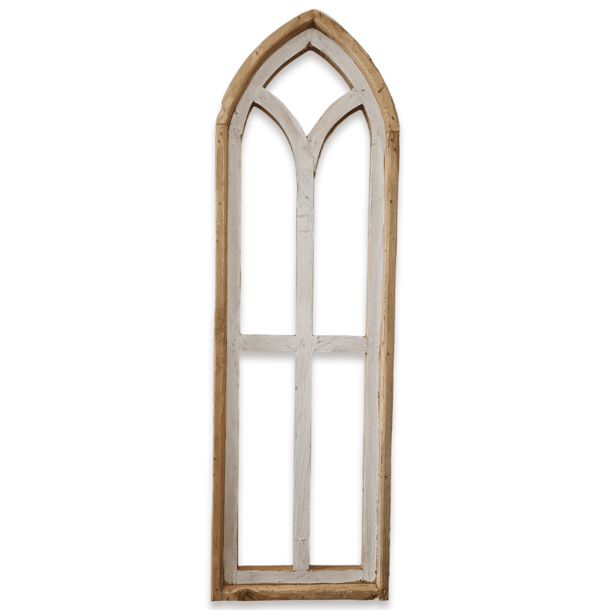 The Ivory Point Farmhouse Wooden Wall Window Arch Single -3 Sizes The Ivory Point Cathedral - Ranch Junkie Mercantile LLC