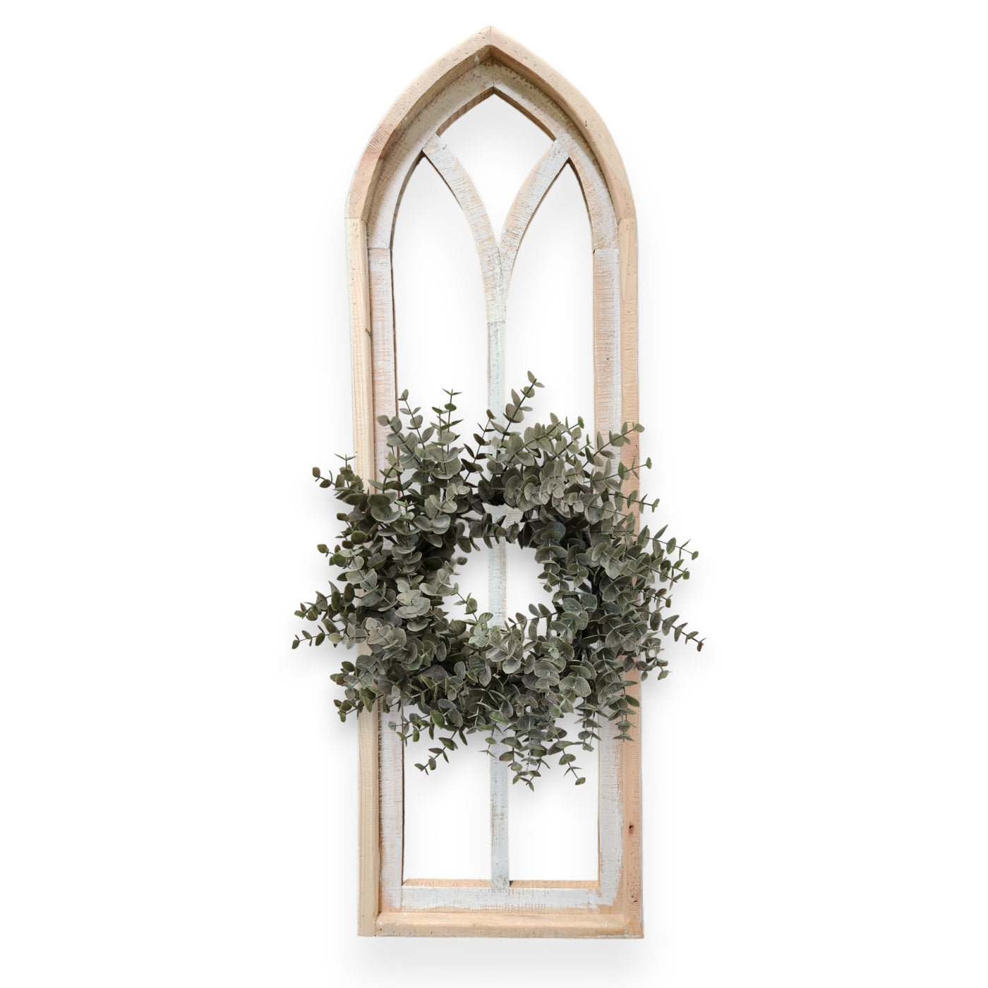 The Ivory Point Farmhouse Wooden Wall Window Arch Single -3 Sizes Cathedral - Ranch Junkie Mercantile LLC 