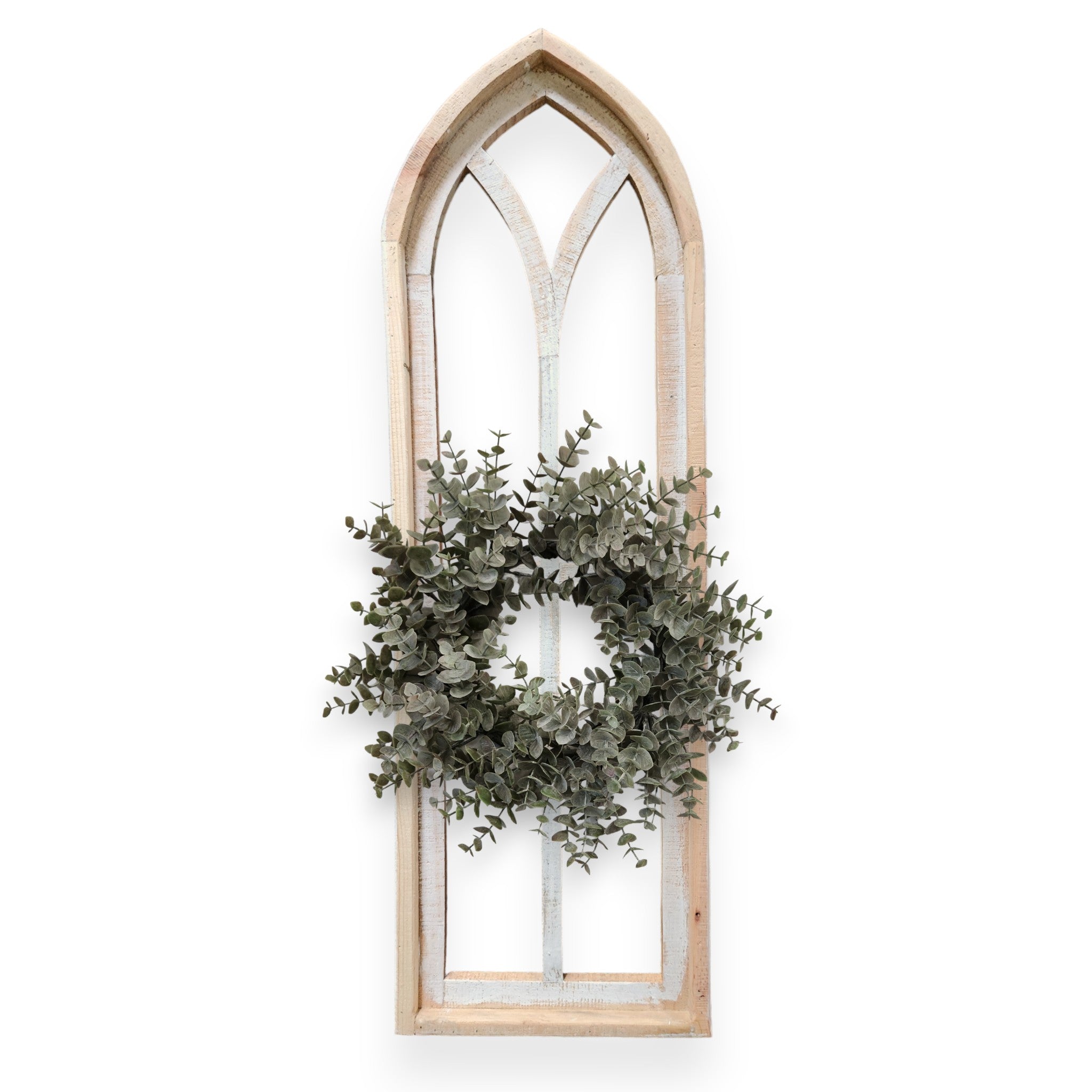 The Ivory Point Farmhouse Wooden Wall Window Arch Single -3 Sizes Cathedral - Ranch Junkie Mercantile LLC 