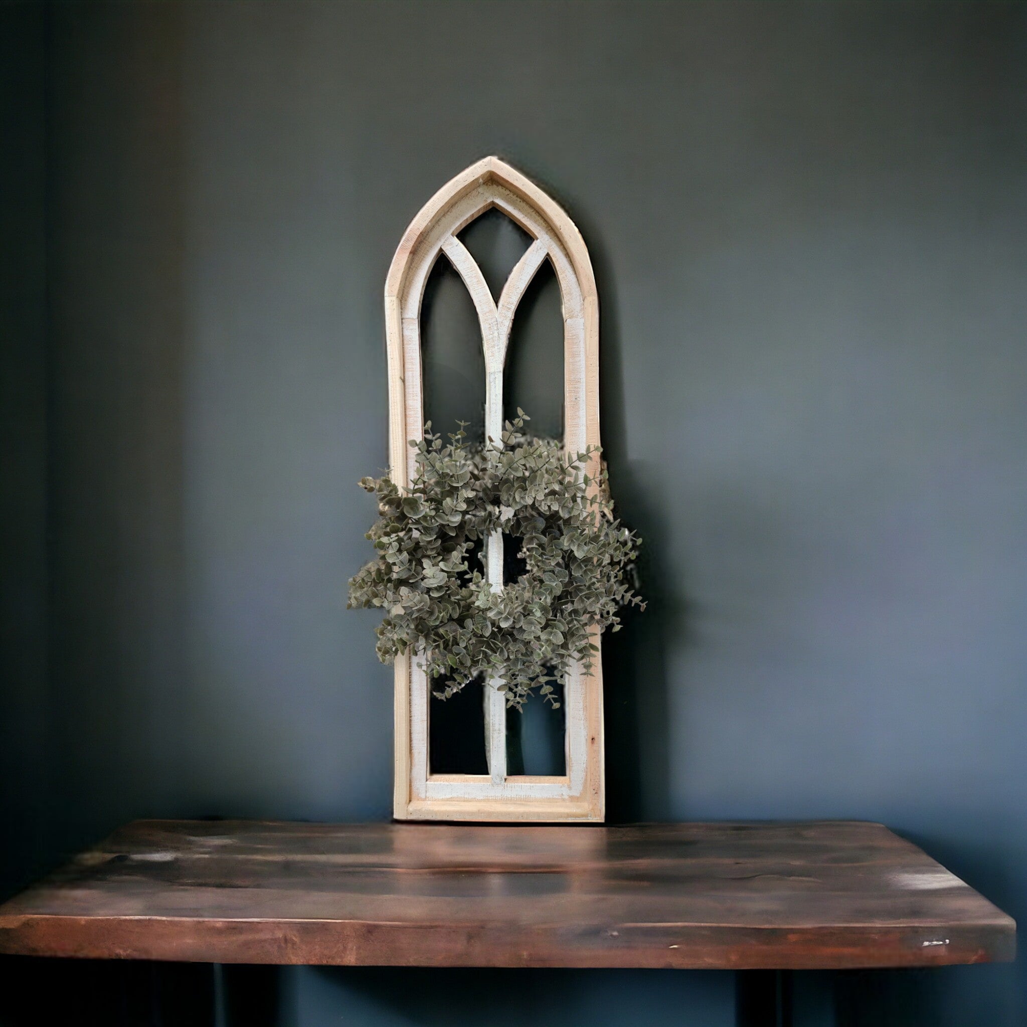 The Ivory Point Farmhouse Wooden Wall Window Arch Single -3 Sizes Cathedral - Ranch Junkie Mercantile LLC 