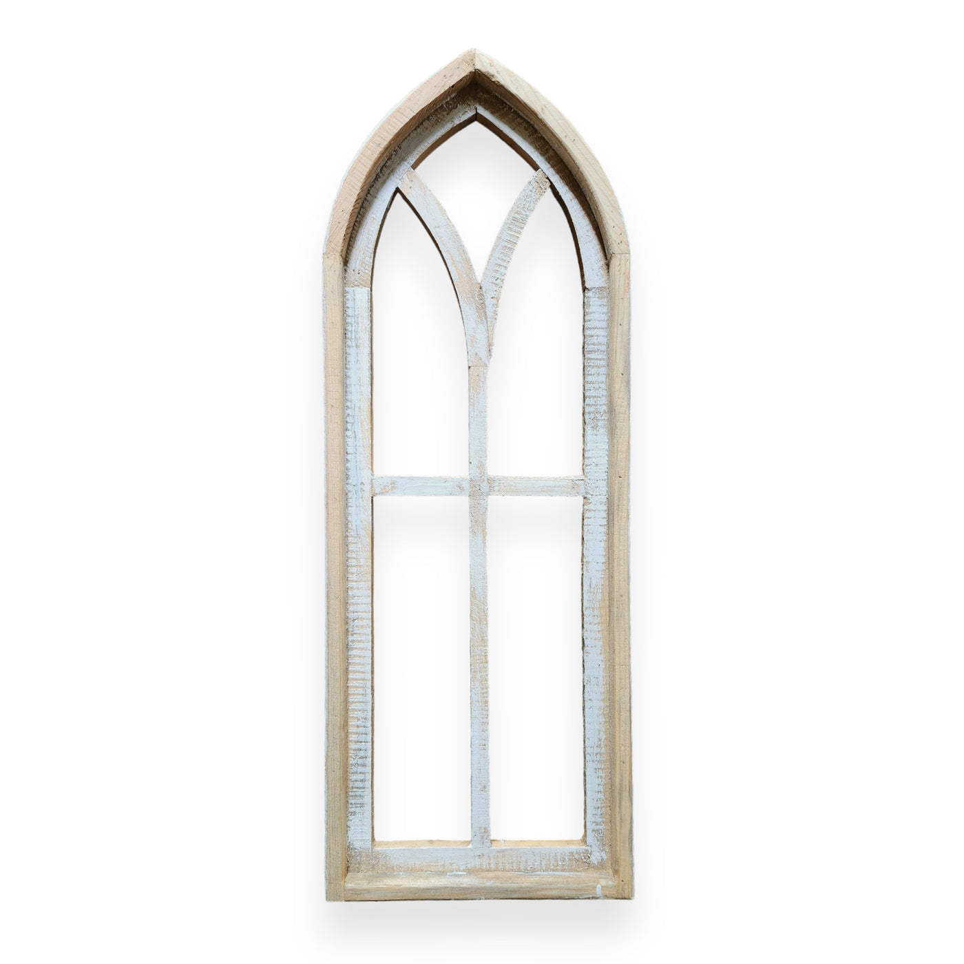 The Ivory Point Farmhouse Wooden Wall Window Arch Single -3 Sizes Cathedral - Ranch Junkie Mercantile LLC 