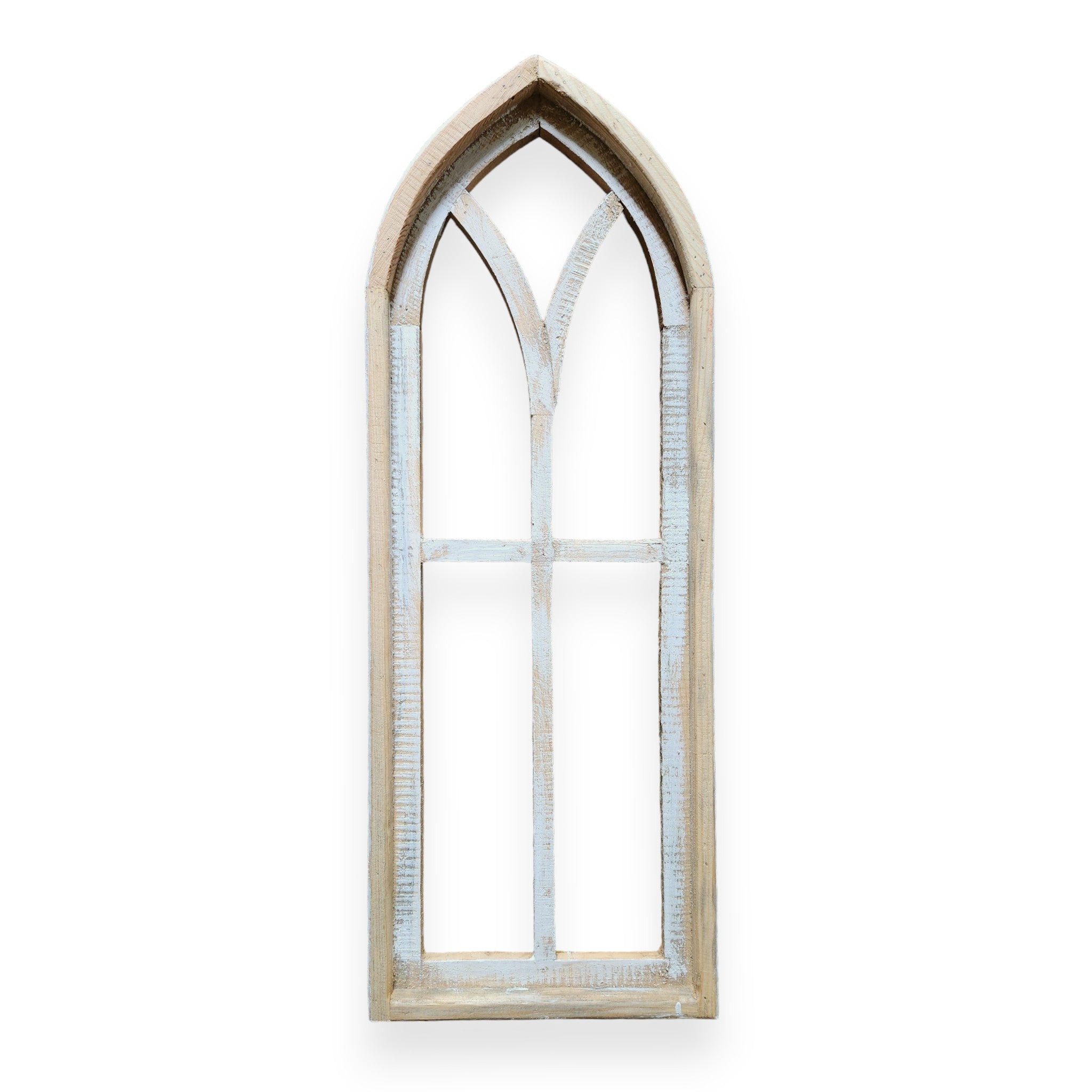 The Ivory Point Farmhouse Wooden Wall Window Arch Single -3 Sizes Cathedral - Ranch Junkie Mercantile LLC 