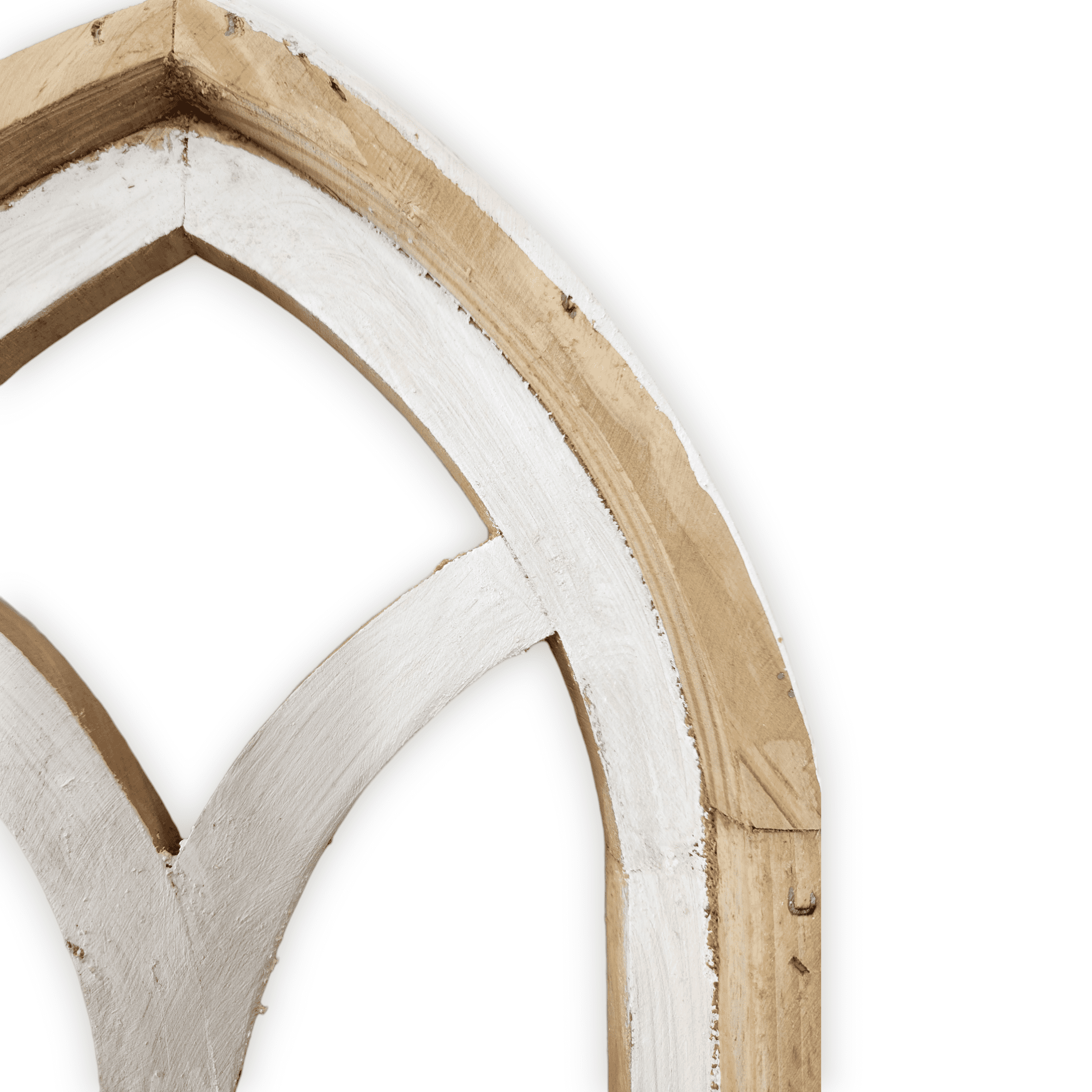 Ivory Point Cathedral Wood Window Collection - Set of 2 Medium Ivory Points + 1 Large Ivory Point  Rustic Cathedral wall windowsRanch Junkie