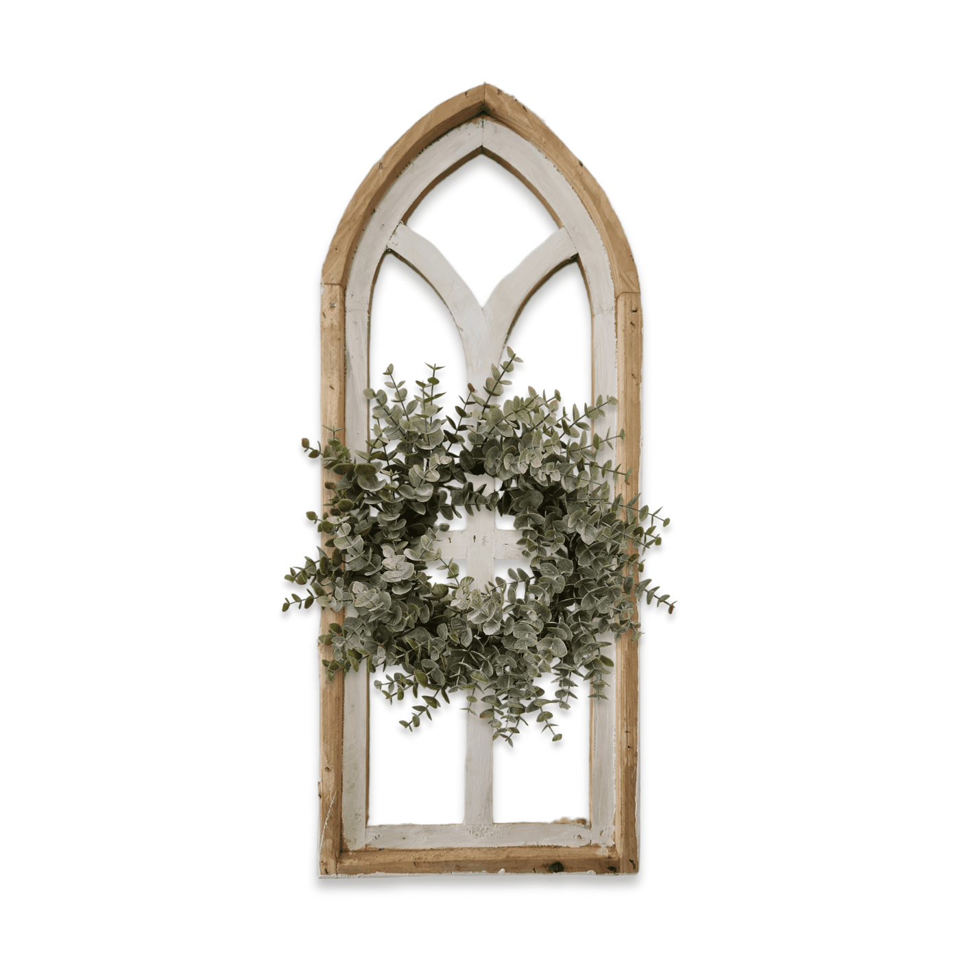 The Ivory Point Farmhouse Wooden Wall Window Arch Single -3 Sizes The Ivory Point Cathedral - Ranch Junkie Mercantile LLC