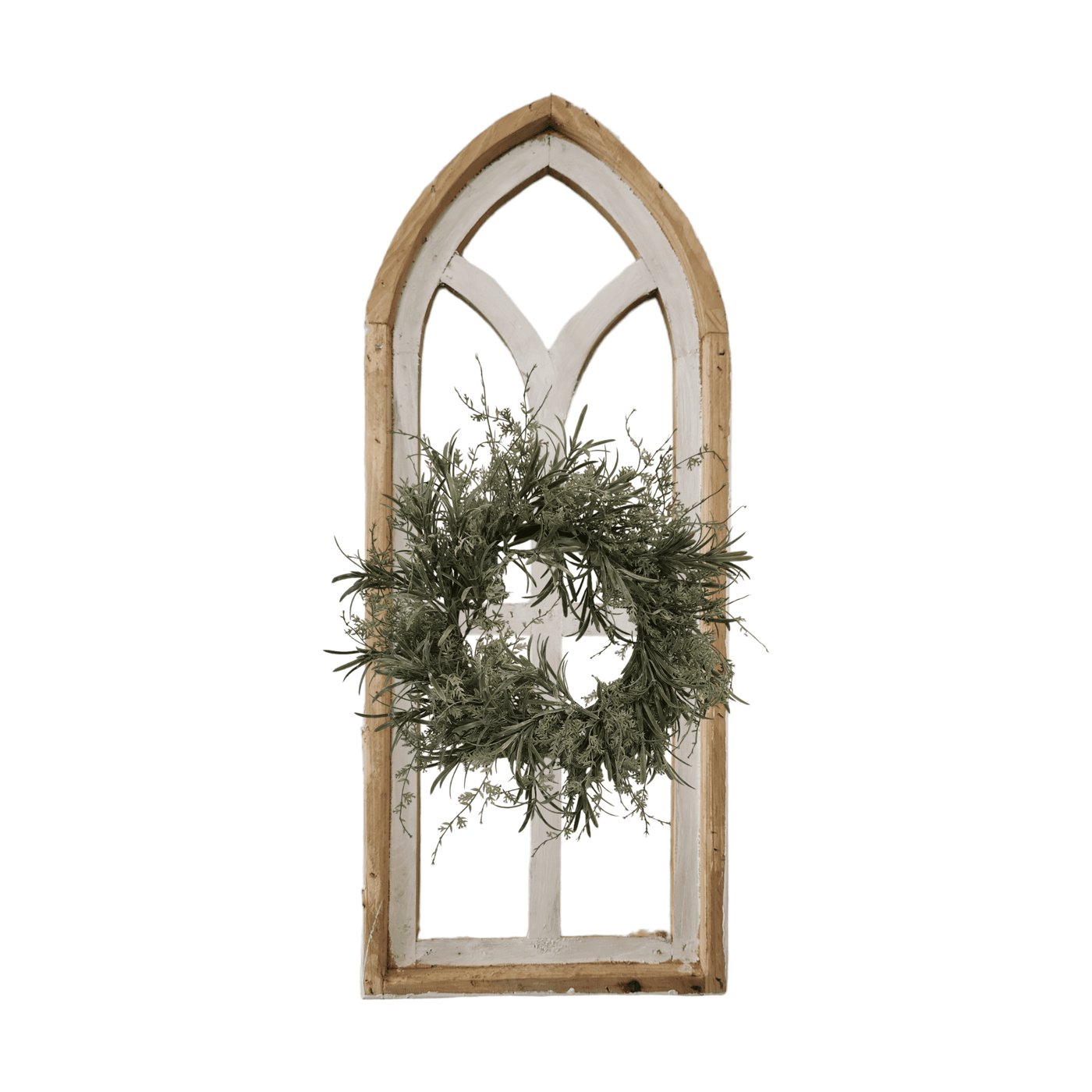 The Ivory Point Farmhouse Wooden Wall Window Arch Single -3 Sizes The Ivory Point Cathedral wall windowsRanch Junkie