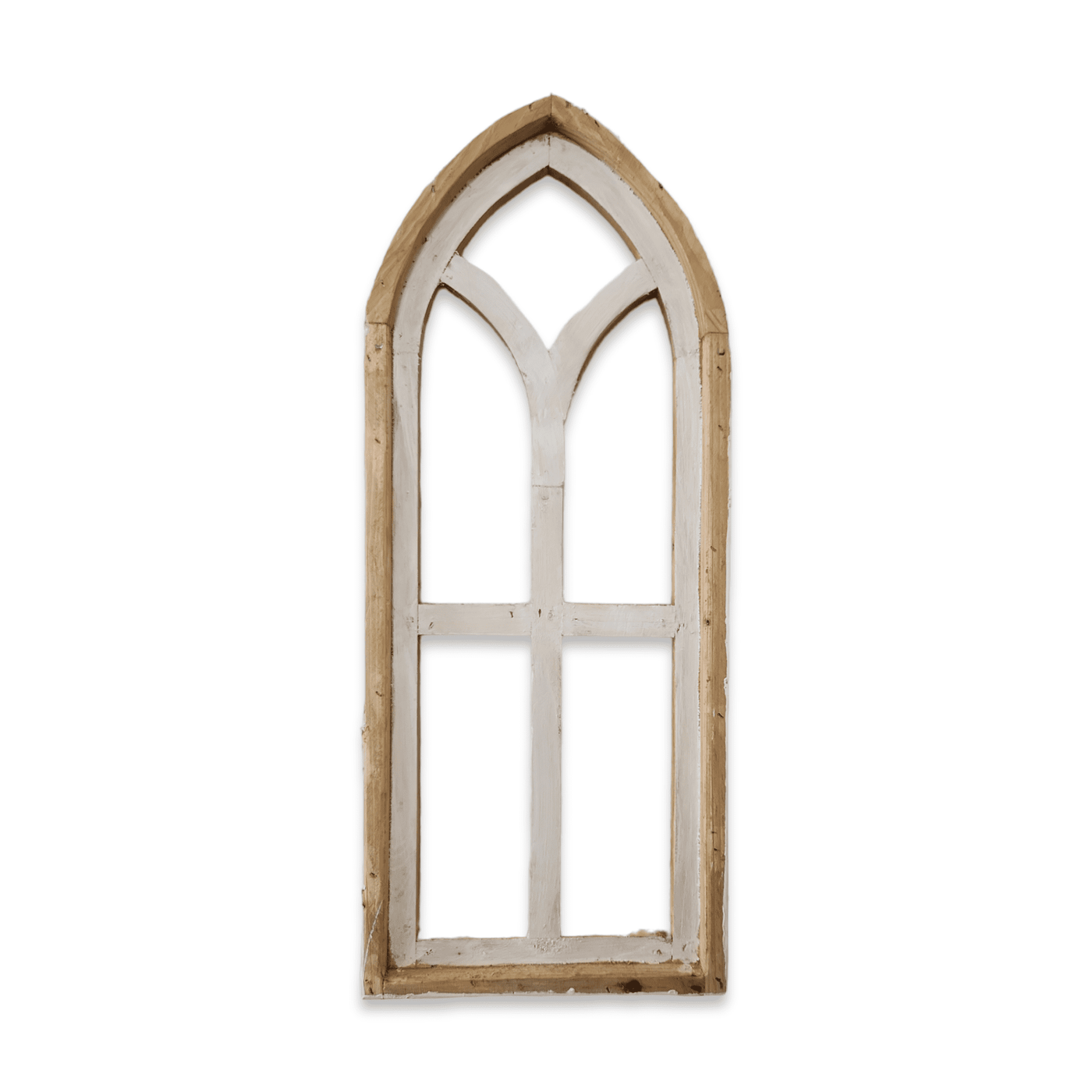 The Ivory Point Farmhouse Wooden Wall Window Arch Single -3 Sizes The Ivory Point Cathedral - Ranch Junkie Mercantile LLC