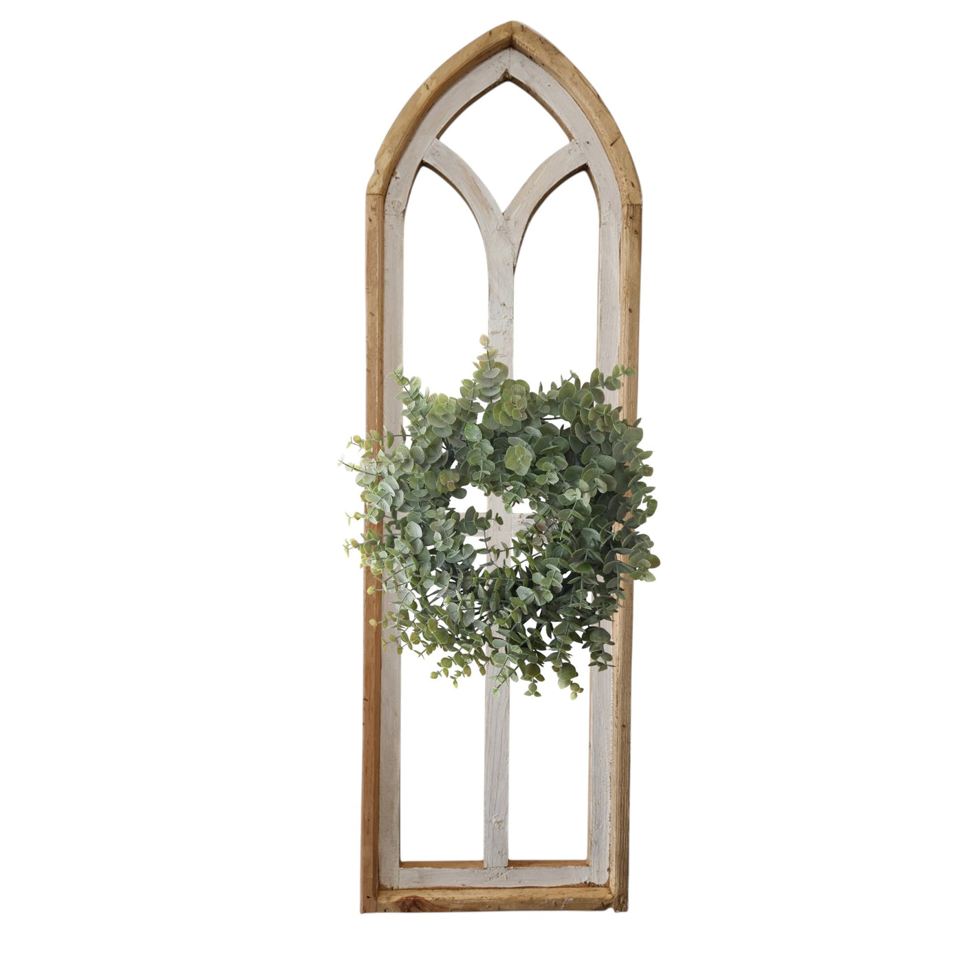 The Ivory Point Farmhouse Wooden Wall Window Arch Single -3 Sizes Cathedral - Ranch Junkie Mercantile LLC 