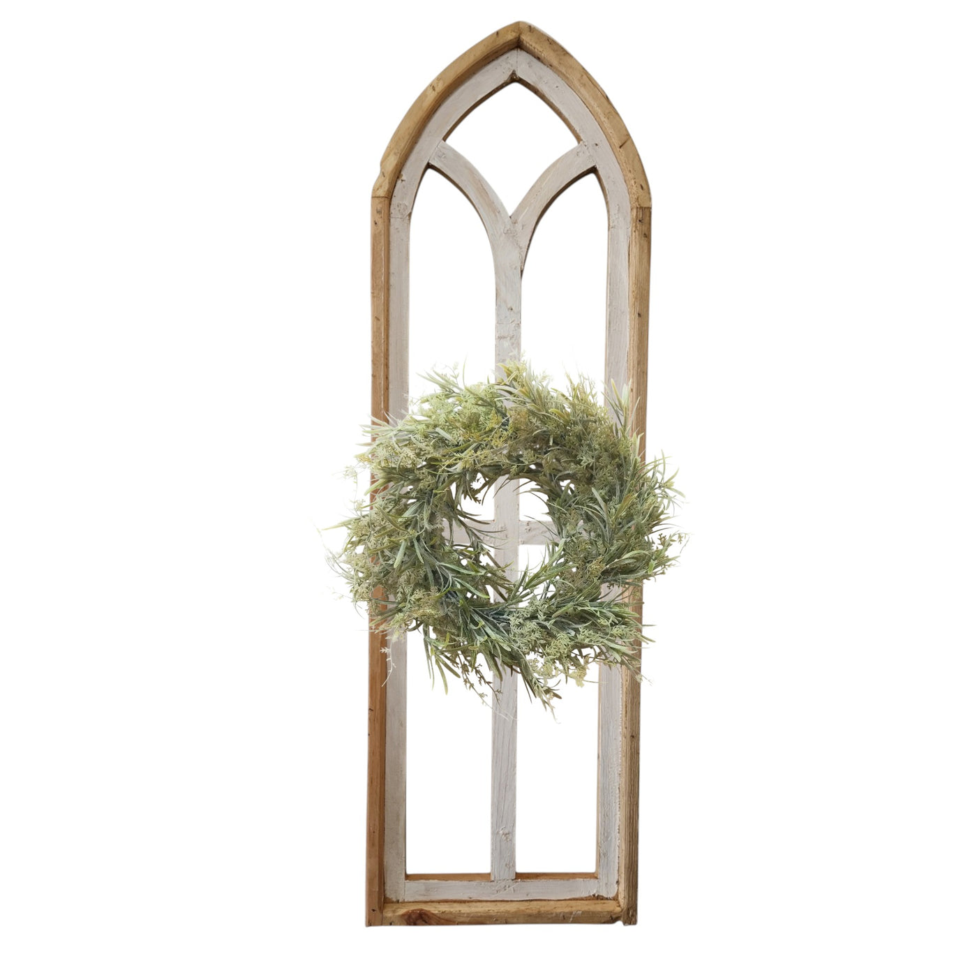 The Ivory Point Farmhouse Wooden Wall Window Arch Single -3 Sizes Cathedral - Ranch Junkie Mercantile LLC 
