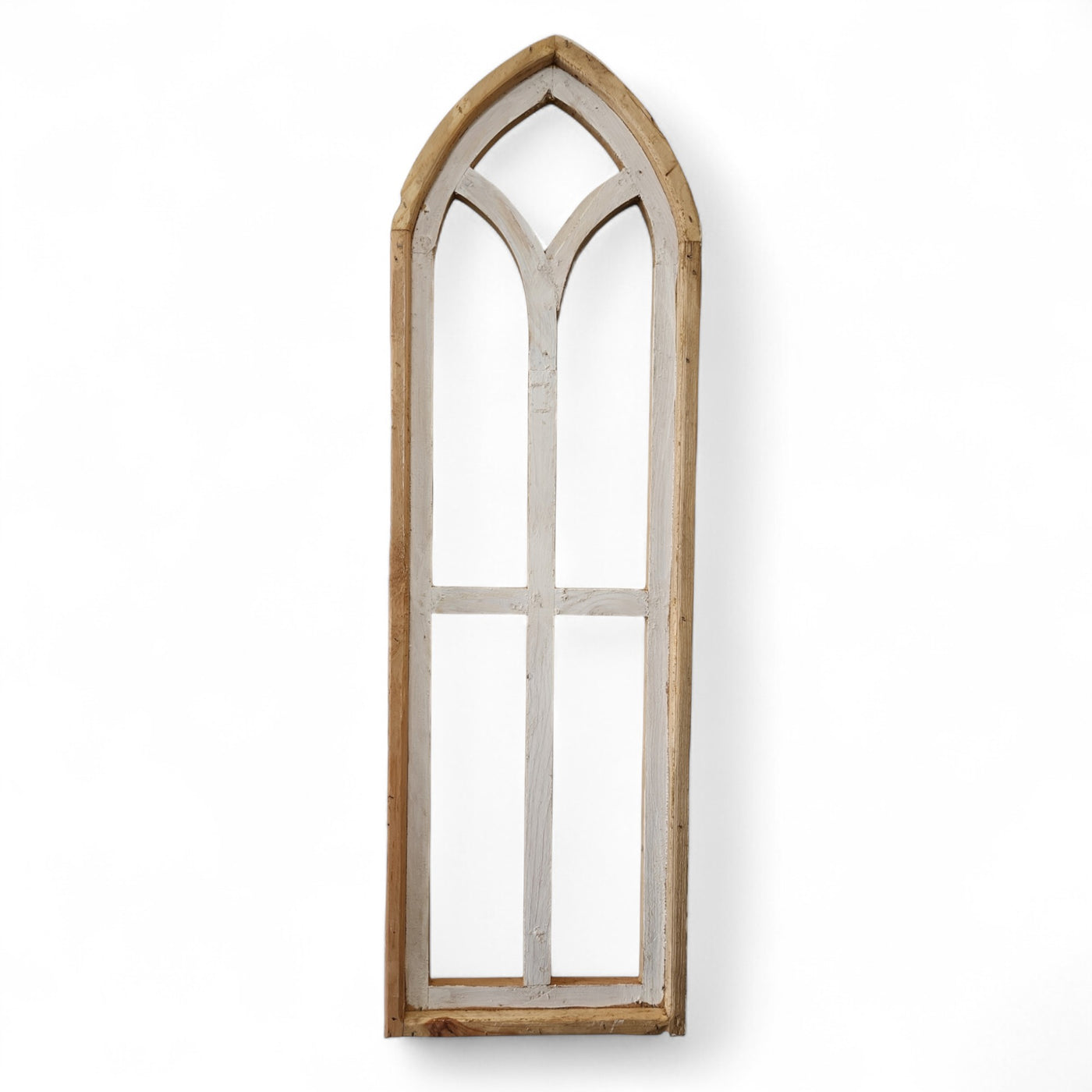 The Ivory Point Farmhouse Wooden Wall Window Arch Single -3 Sizes Cathedral - Ranch Junkie Mercantile LLC 