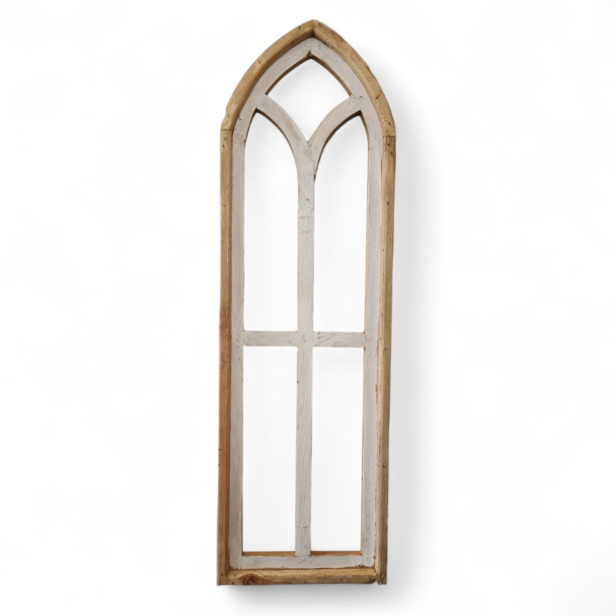 The Ivory Point Farmhouse Wooden Wall Window Arch Single -3 Sizes Cathedral - Ranch Junkie Mercantile LLC 