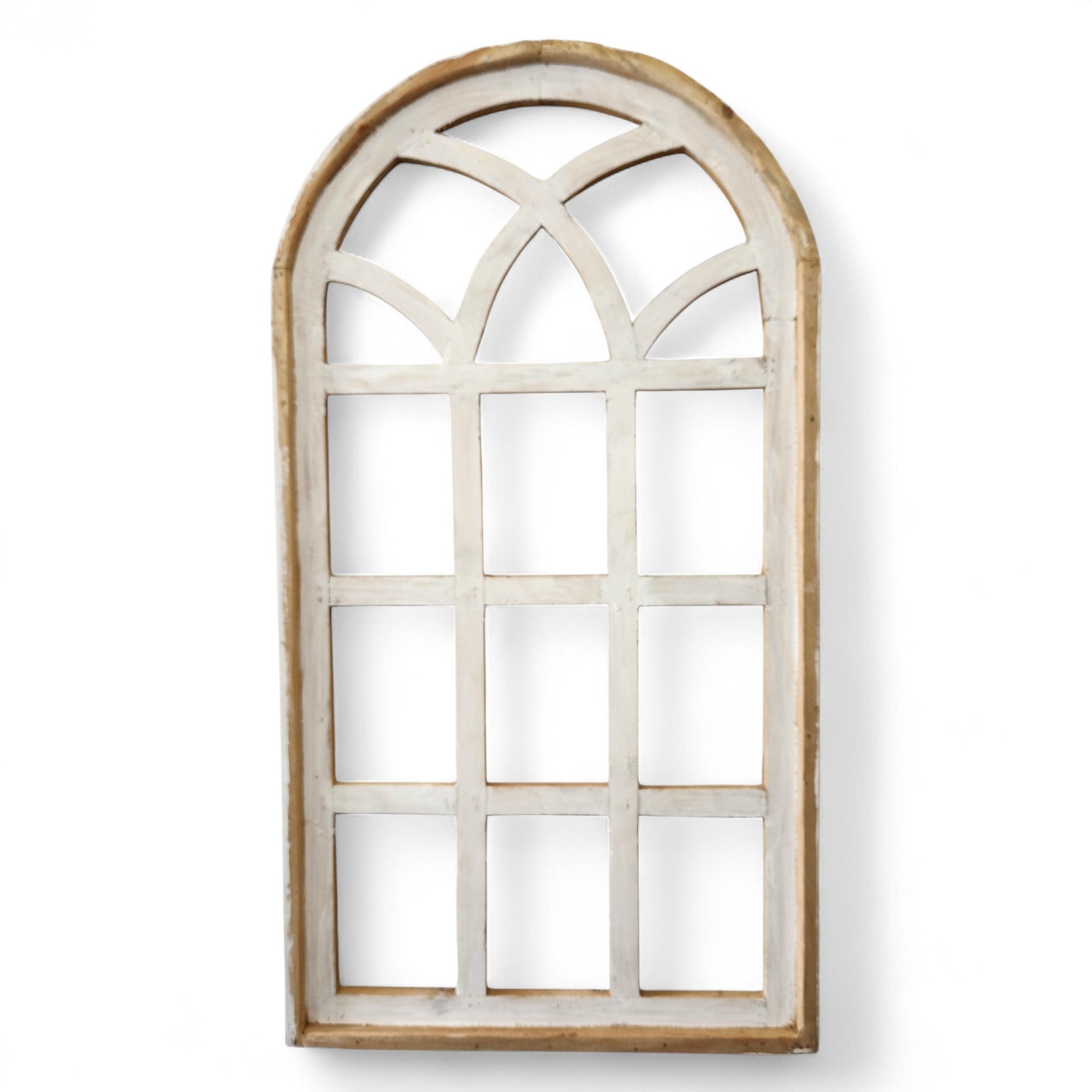 Farmhouse Wall Decor Window Arch - The Paradise Fields Large Wood Window Frame 2 Sizes 44" and 48" - Ranch Junkie Mercantile LLC 