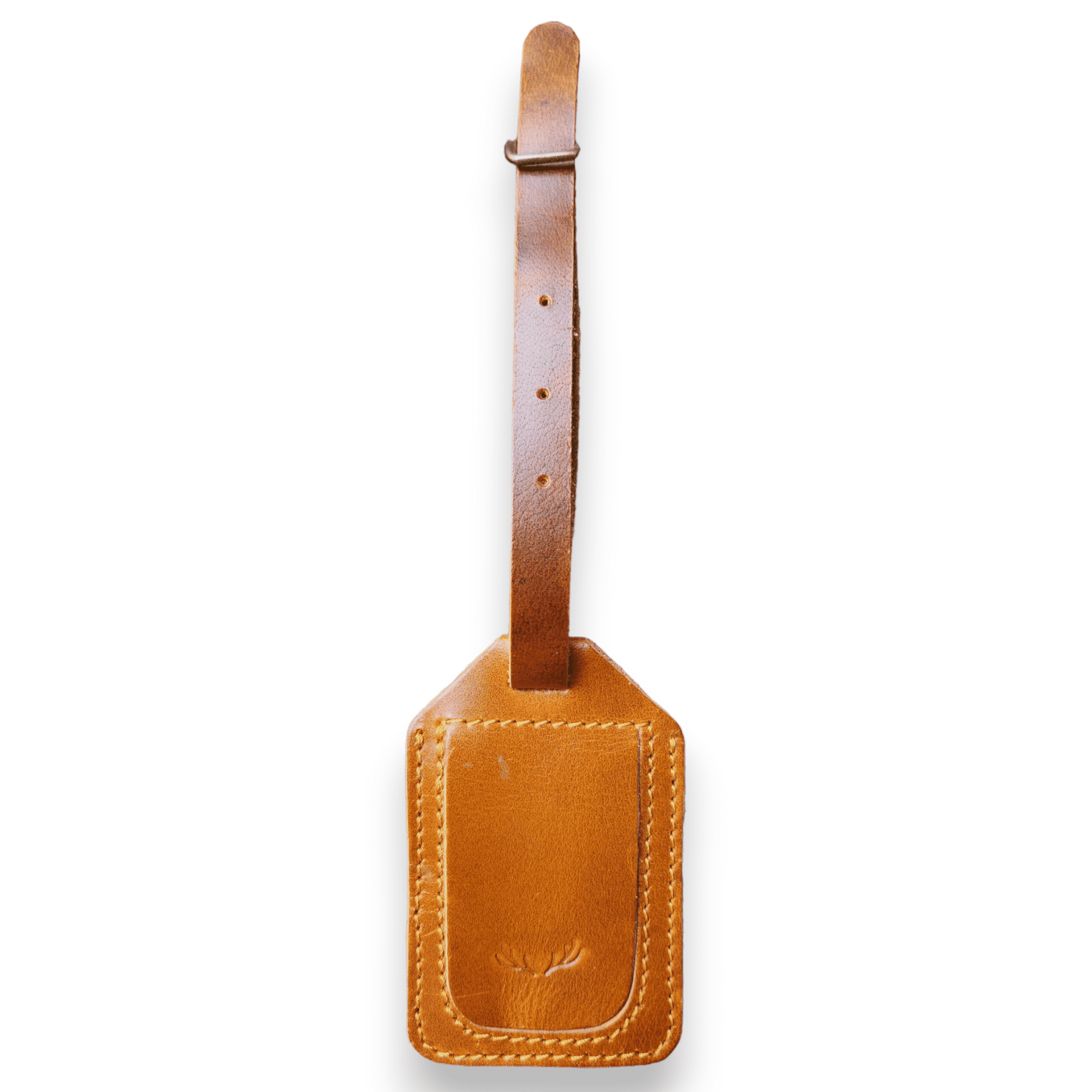 Handcrafted Buffalo Leather Luggage Tag