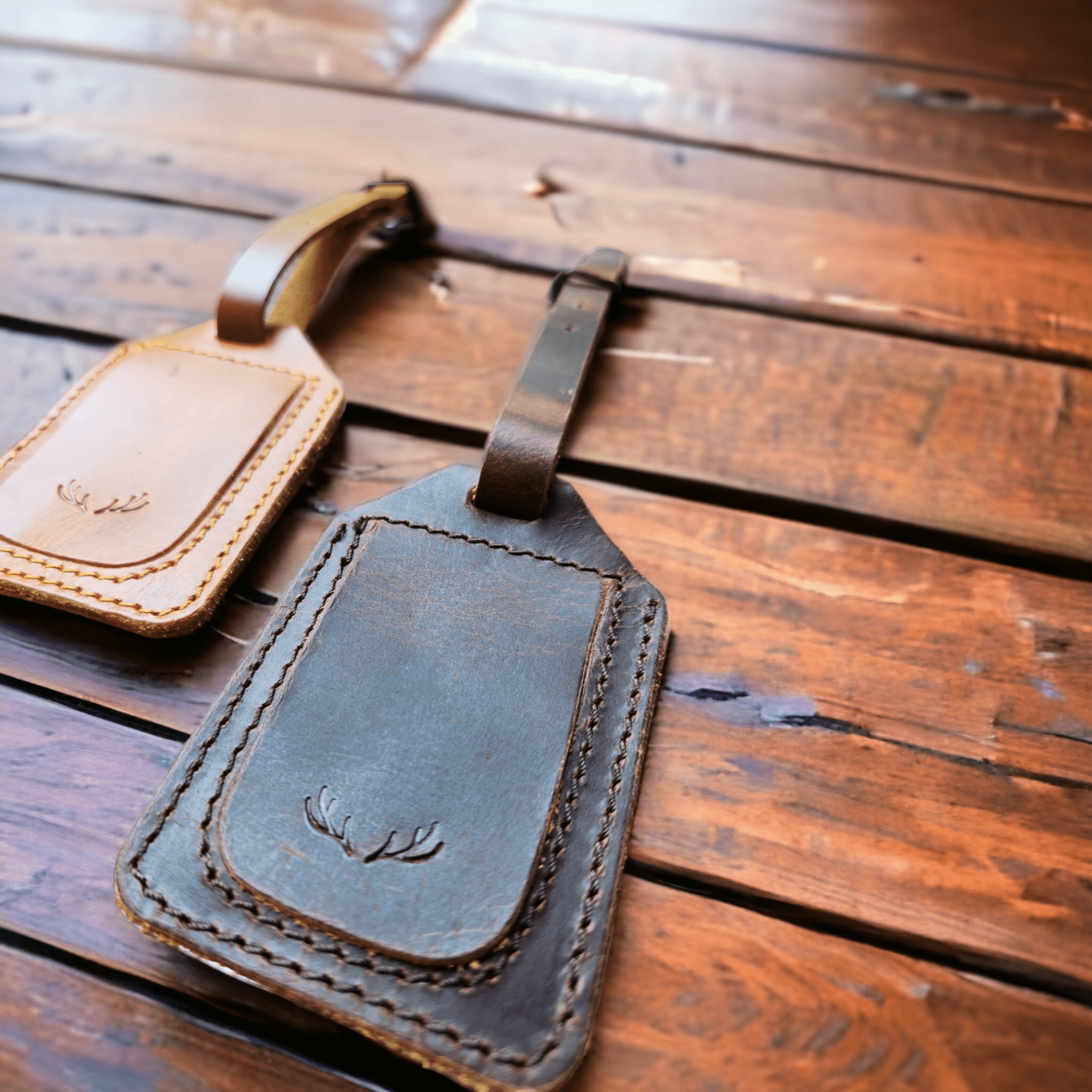 Premium Full-Grain Leather Luggage Tag