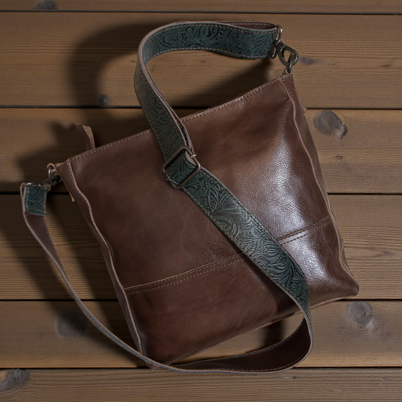 Lily Adjustable Embossed Leather Western Bag Strap (34" to 60")