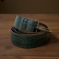 Lily Adjustable Embossed Leather Western Bag Strap (34" to 60")