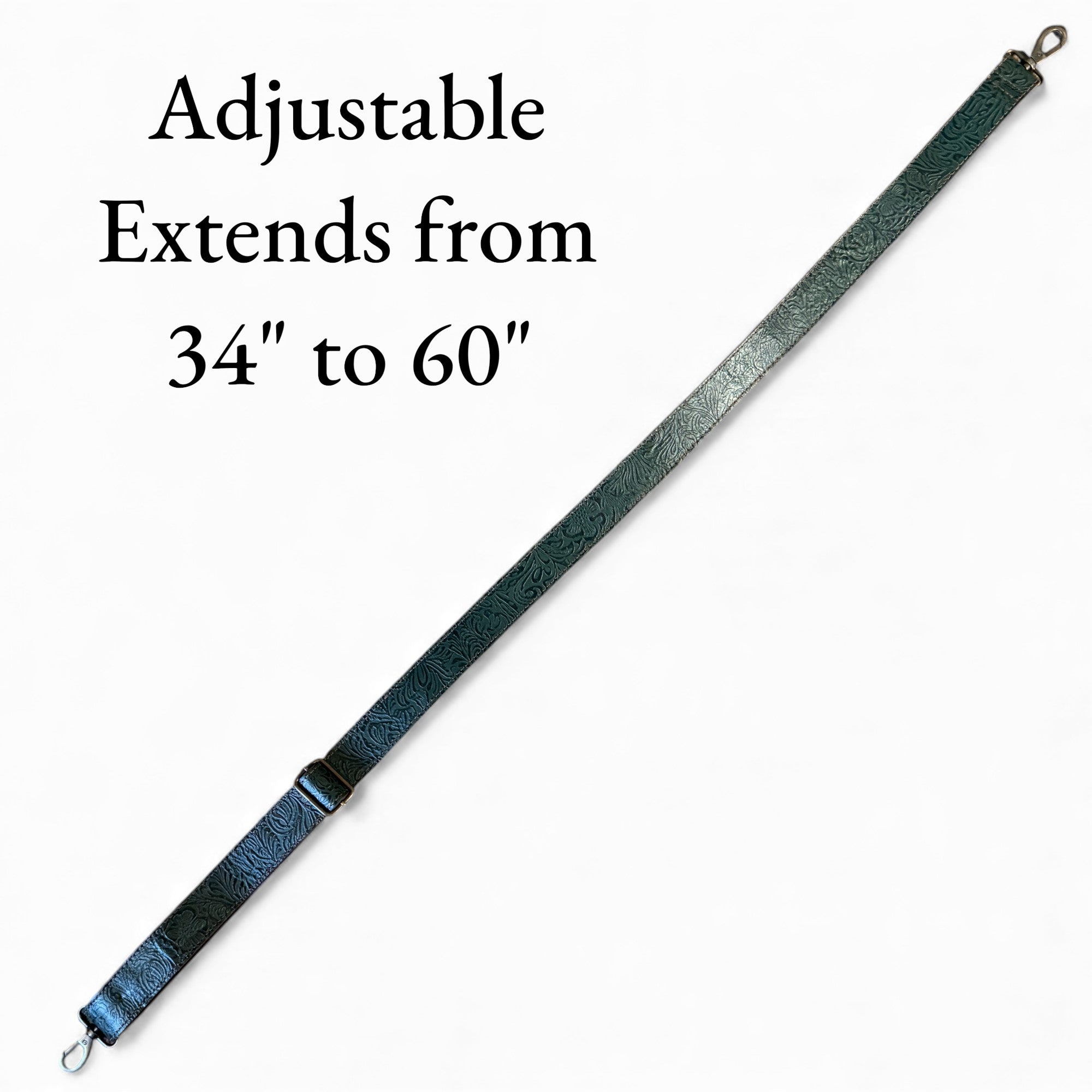 Lily Adjustable Embossed Leather Western Bag Strap (34" to 60")