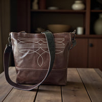 Lily Adjustable Embossed Leather Western Bag Strap (34" to 60")