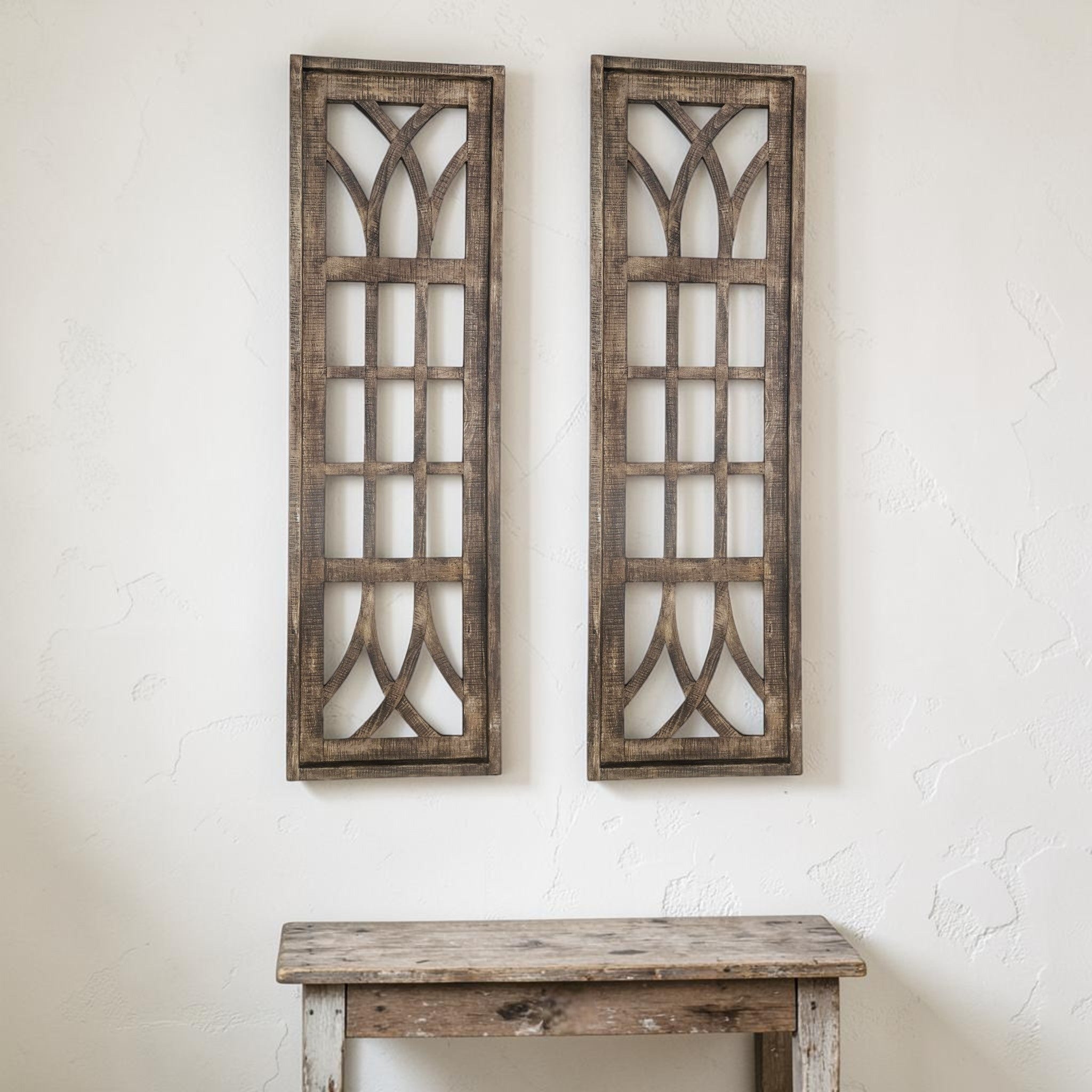 Farmhouse Wooden Wall Window Arch The Longview - TWO SIZES 48" And 60" - Ranch Junkie LLC 