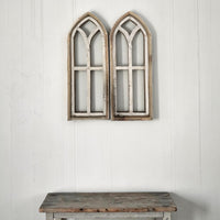 Sample Sale Medium Ivory Point Cathedral Wood Window Arches | Farmhouse Wall Décor Sets 1-10 - Ranch Junkie LLC
