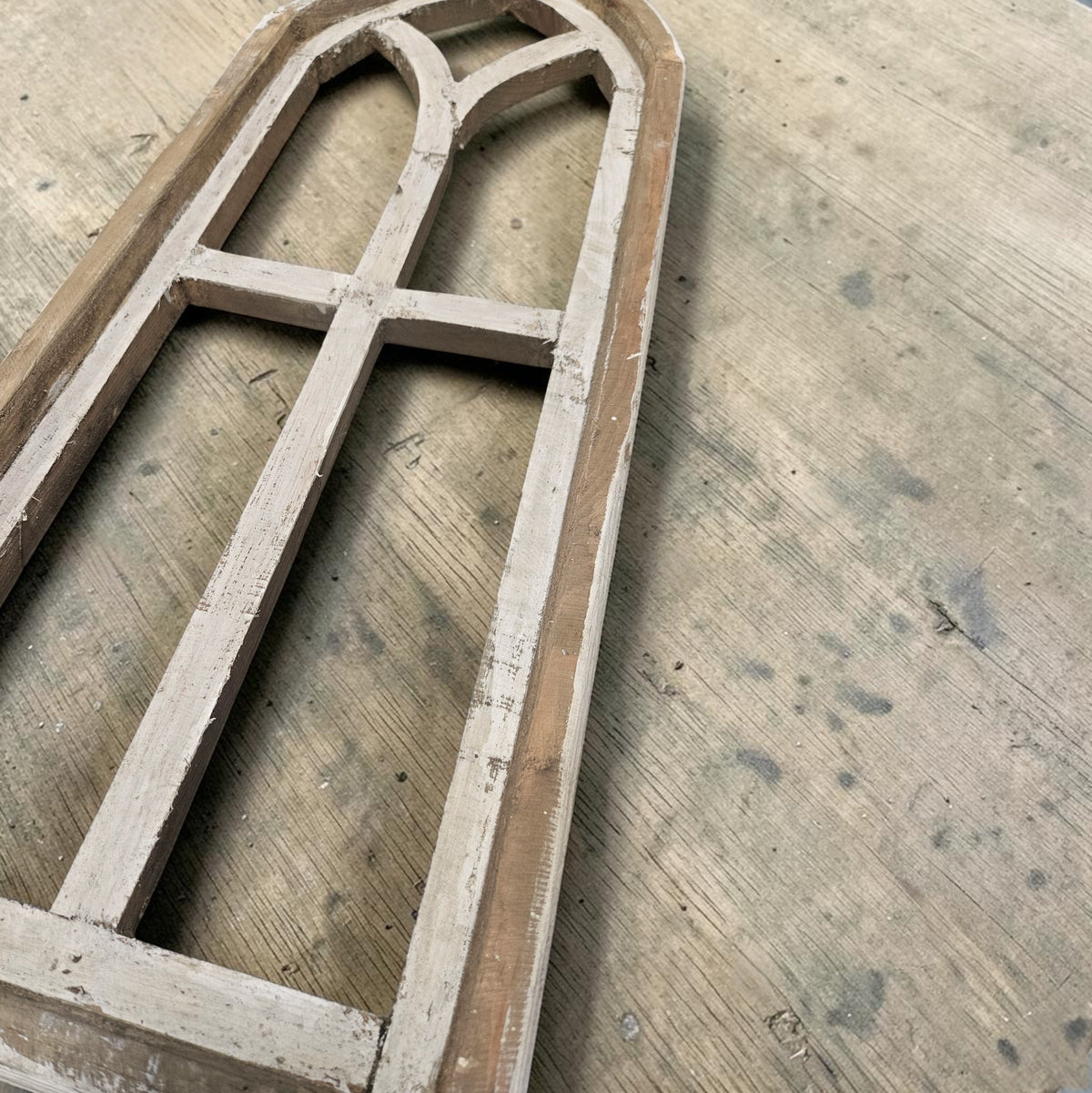 Sample Sale Medium Ivory Point Cathedral Wood Window Arches | Farmhouse Wall Décor Sets 1-10 - Ranch Junkie LLC