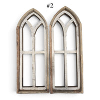 Sample Sale Medium Ivory Point Cathedral Wood Window Arches | Farmhouse Wall Décor Sets 1-10 - Ranch Junkie LLC