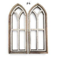 Sample Sale Medium Ivory Point Cathedral Wood Window Arches | Farmhouse Wall Décor Sets 1-10 - Ranch Junkie LLC