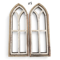 Sample Sale Medium Ivory Point Cathedral Wood Window Arches | Farmhouse Wall Décor Sets 1-10 - Ranch Junkie LLC