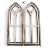 Sample Sale Medium Ivory Point Cathedral Wood Window Arches | Farmhouse Wall Décor Sets 1-10 - Ranch Junkie LLC
