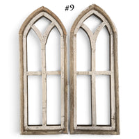 Sample Sale Medium Ivory Point Cathedral Wood Window Arches | Farmhouse Wall Décor Sets 1-10 - Ranch Junkie LLC